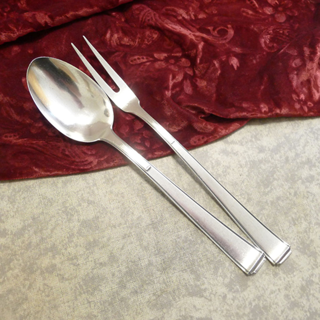 BSF 93 Art Deco Bratenbesteck 90 versilbert