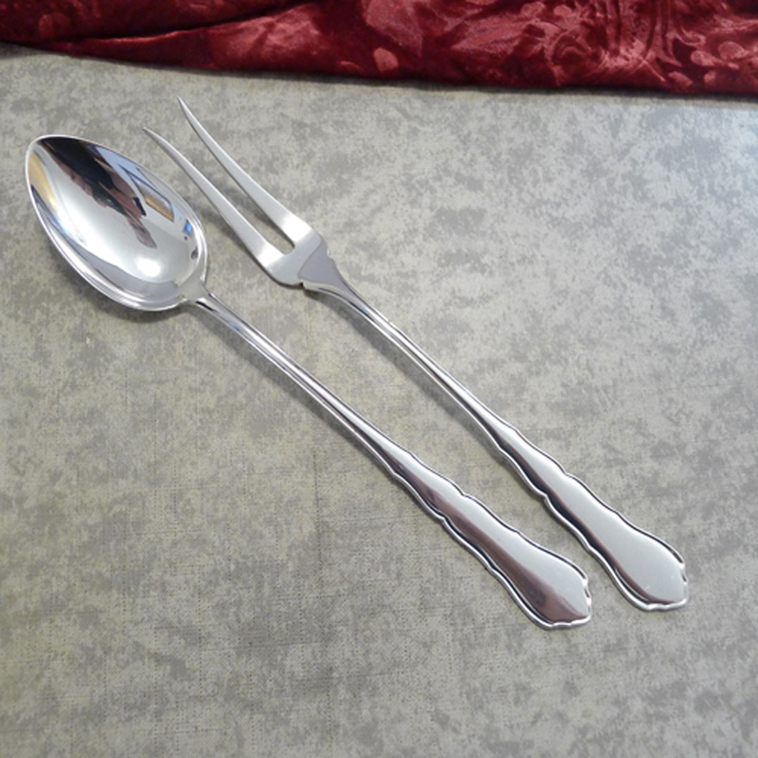 WMF 2100 Chippendale Bratenbesteck 90 versilbert