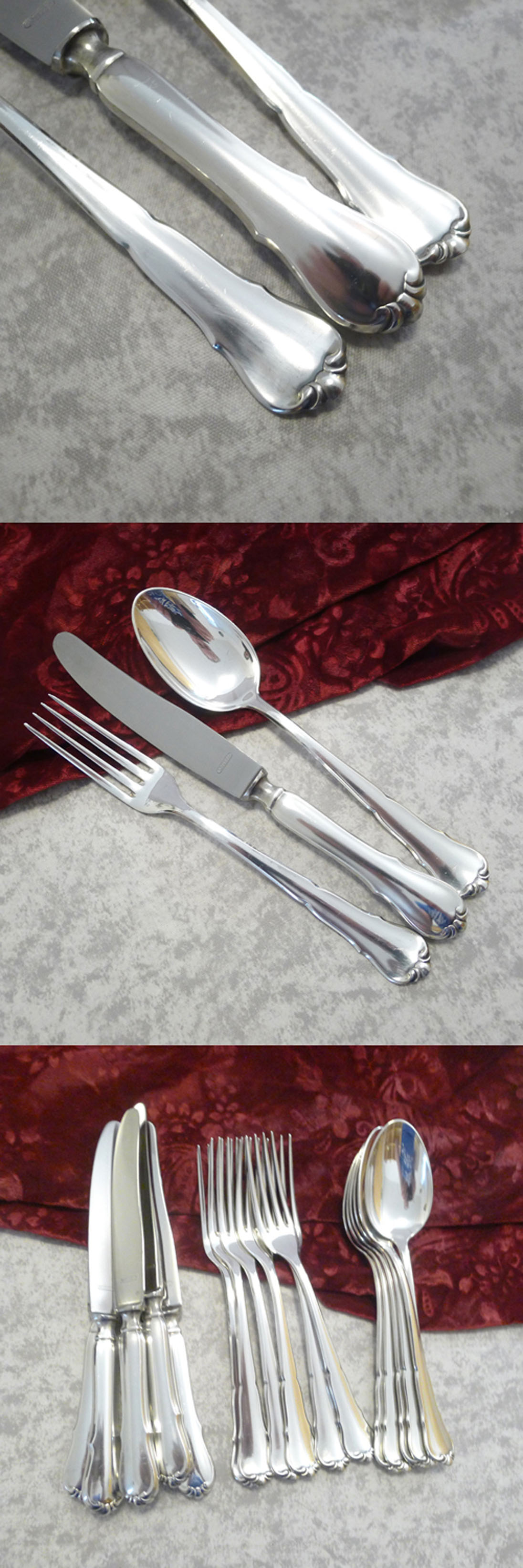 BSF 99 Ingrid Tafelbesteck 6 Personen 90 versilbert