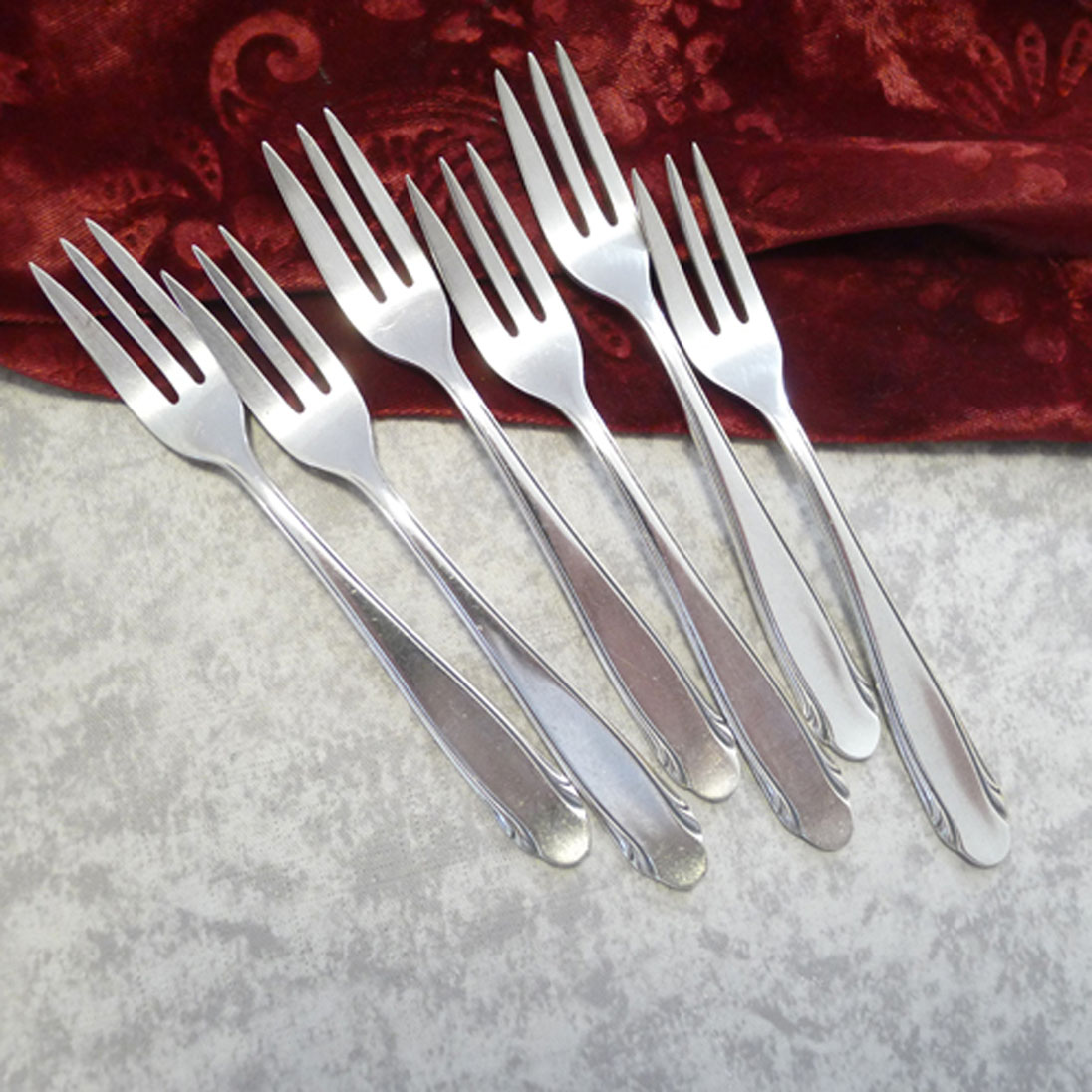 WMF 3300 6 Kuchengabeln 90 versilbert