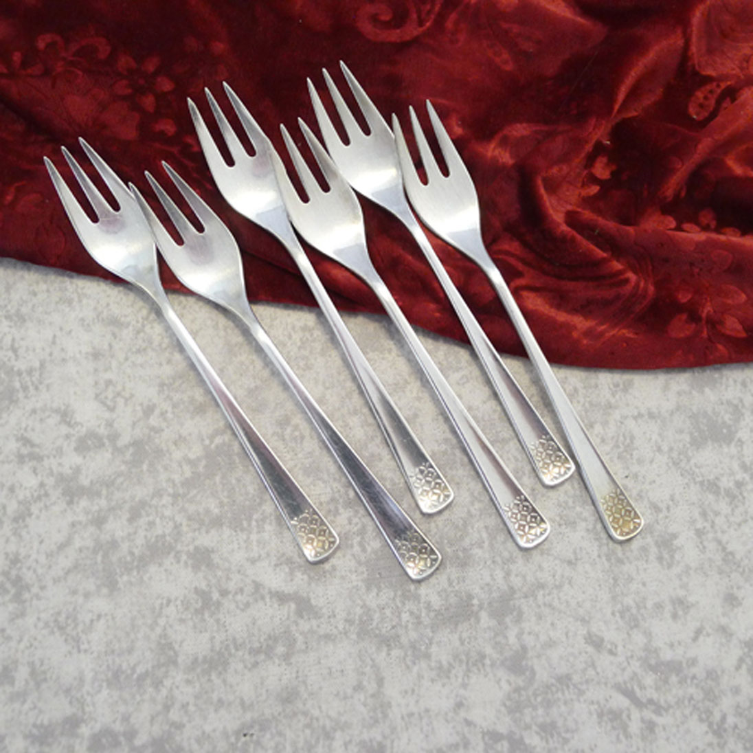 Bruckmann 771 Petite Fleur 6 Kuchengabeln 90 versilbert