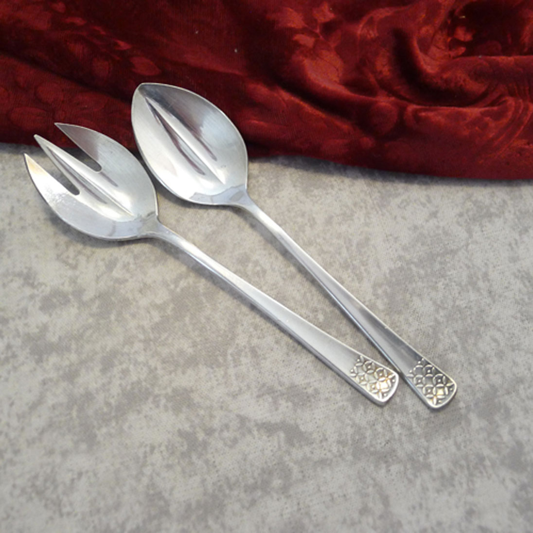 Bruckmann 771 Petite Fleur Mini Salatbesteck 90 versilbert