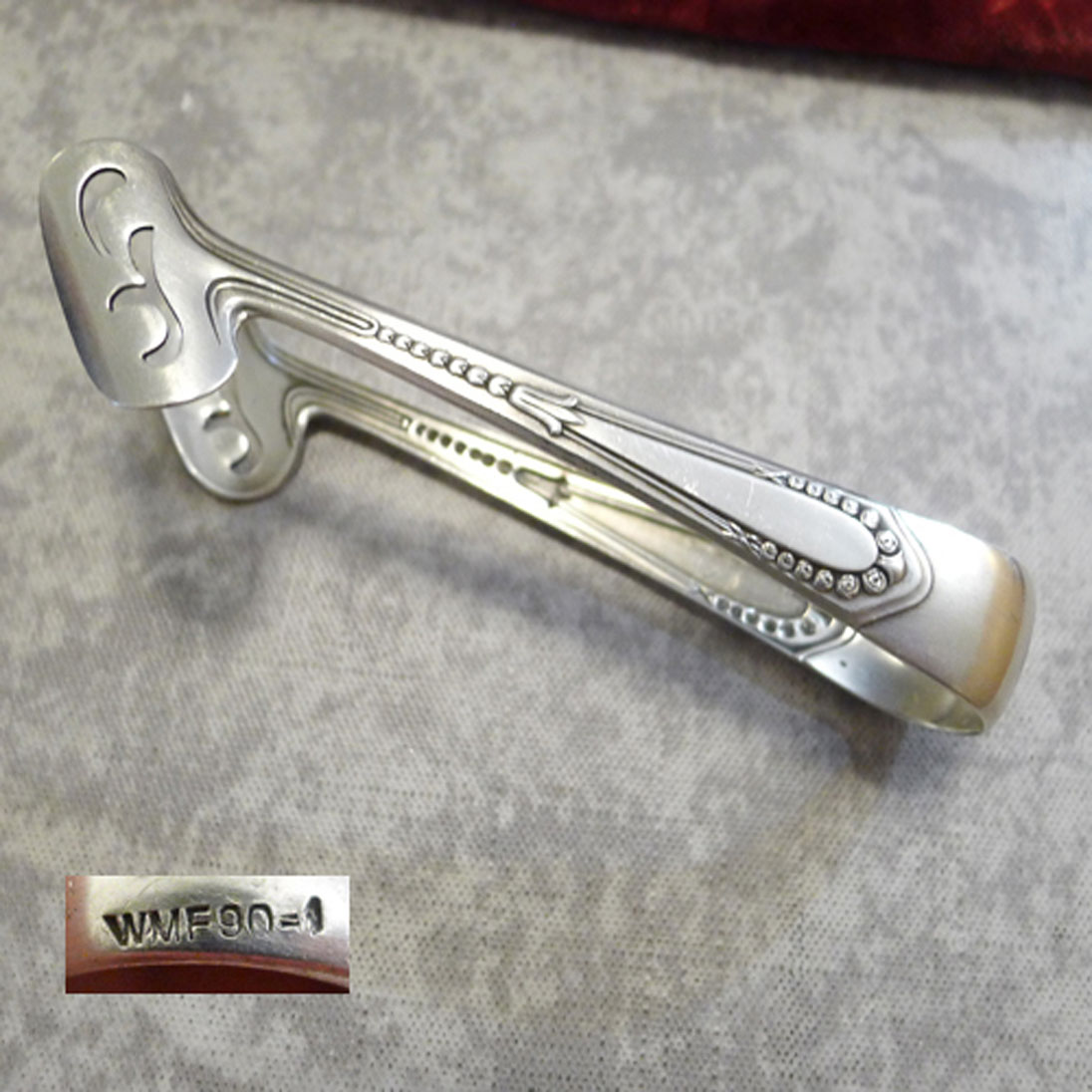 WMF 400 Röschen Spargelzange 90 versilbert