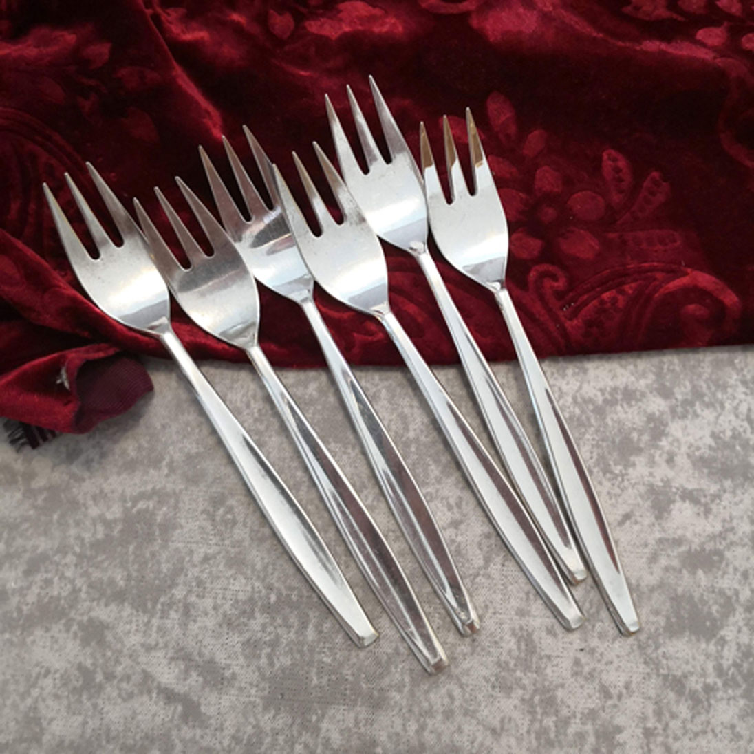 BSF 109 Madame 6 Kuchengabeln 90 versilbert