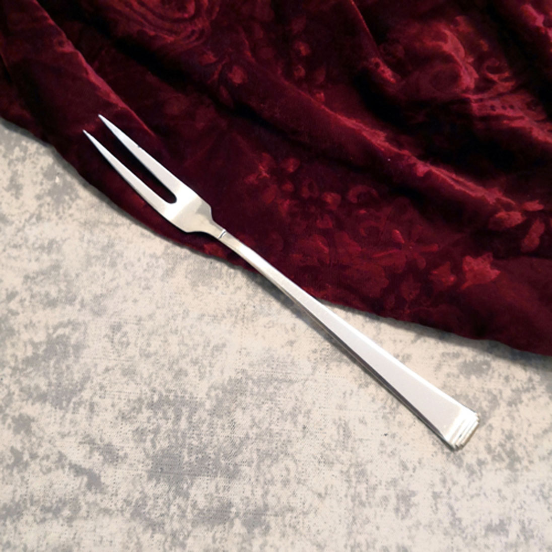 OKA 131 Art Deco Fleischgabel 90 versilbert