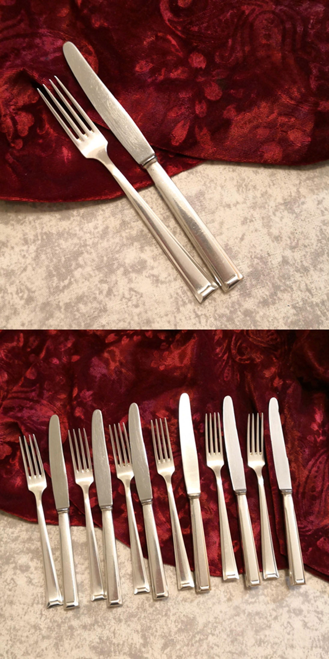Bruckmann 665 Schwaben Obstbesteck 6 Personen 800 Silber