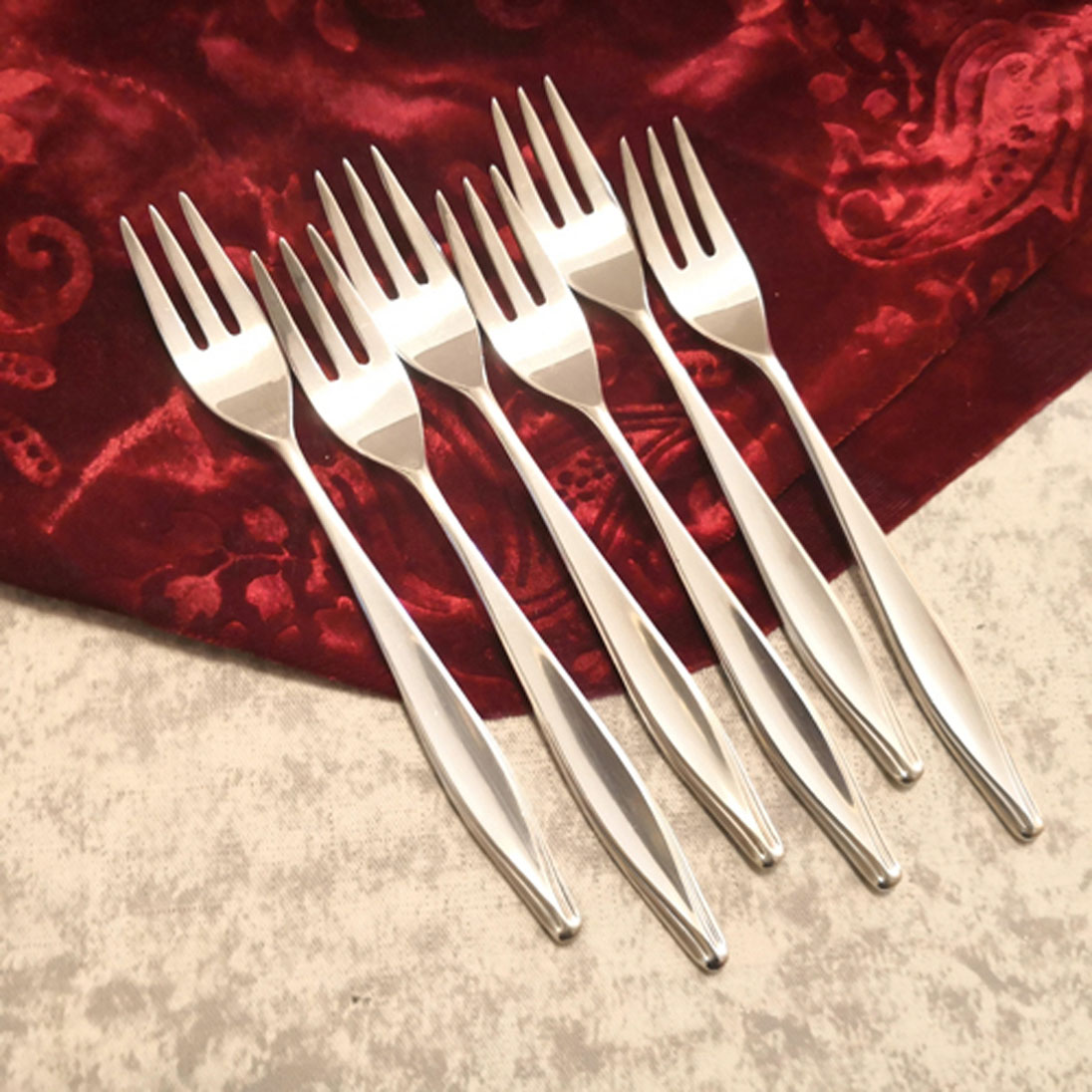 WMF Brüssel 6 Kuchengabeln 90 versilbert