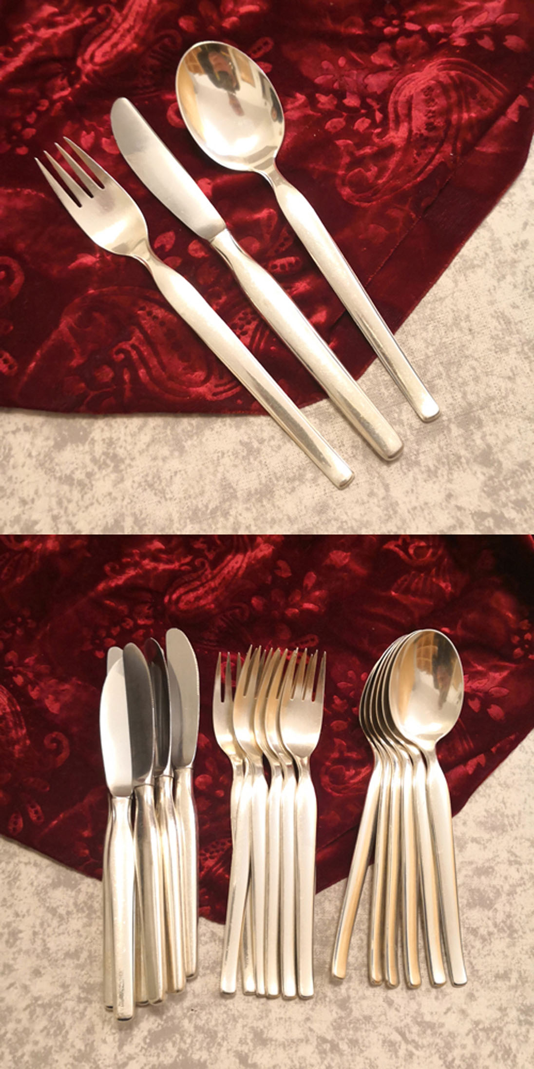BSF 106 Bettina Tafelbesteck 6 Personen 90 versilbert