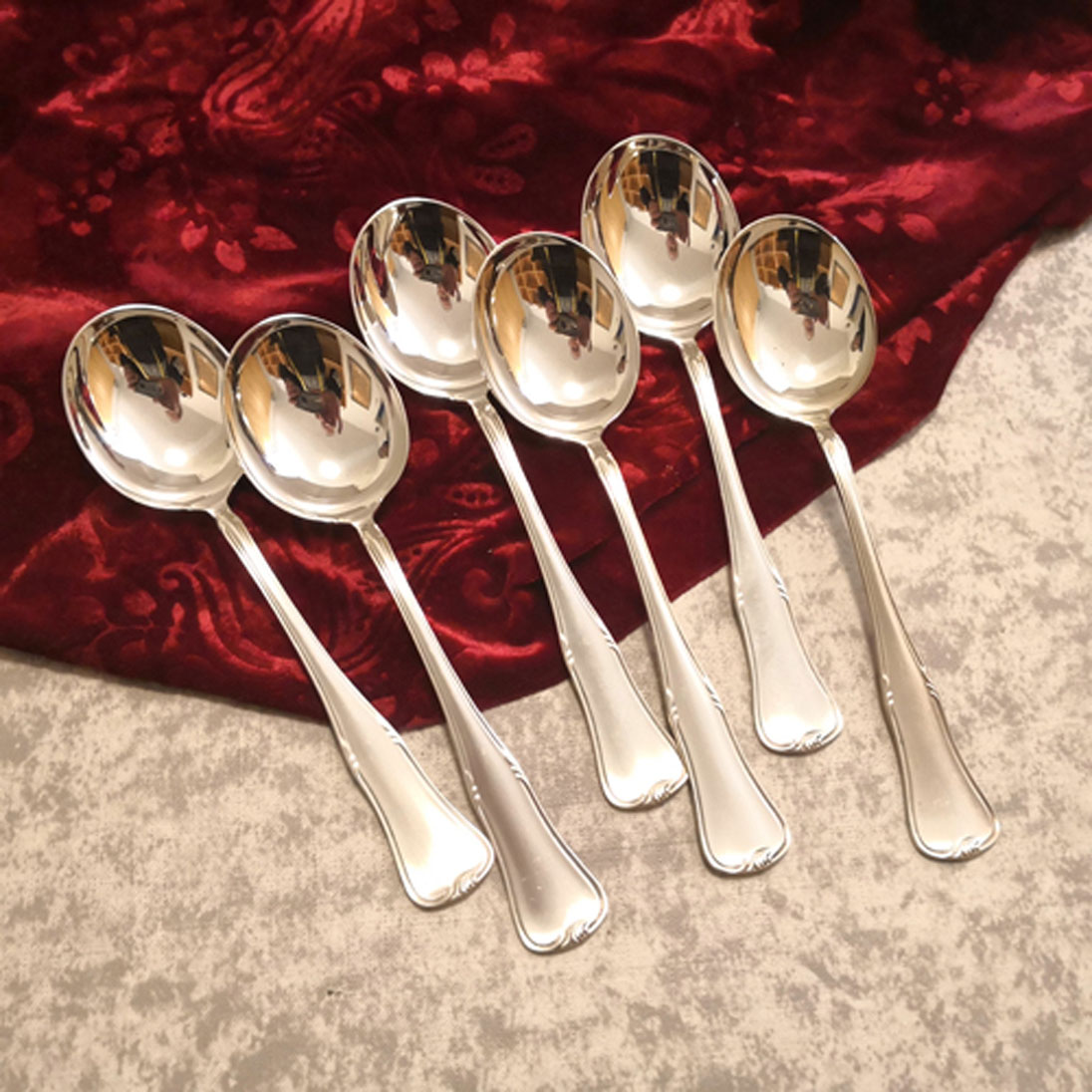 WMF 3700 6 Tassenlöffel 17,4cm 90 versilbert