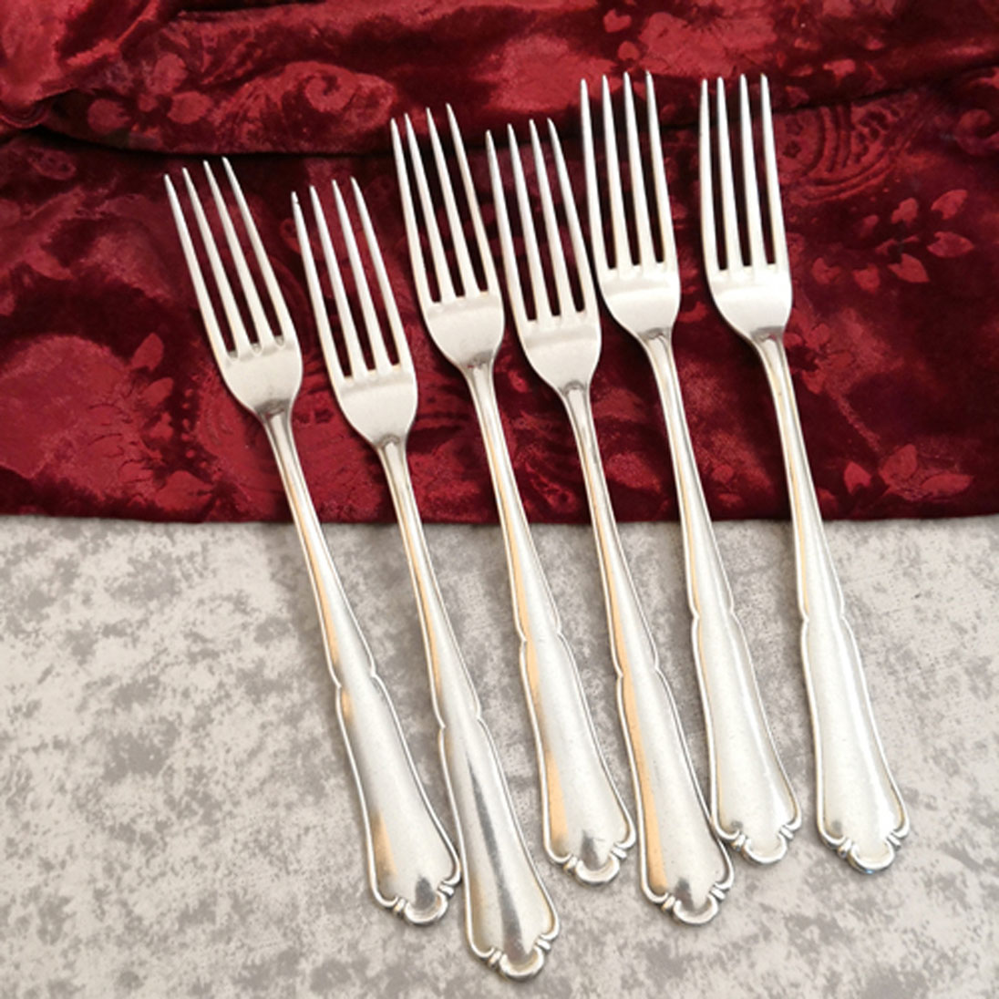 Bruckmann 700 Solitude 6 Tafelgabeln 21,2cm 90 versilbert