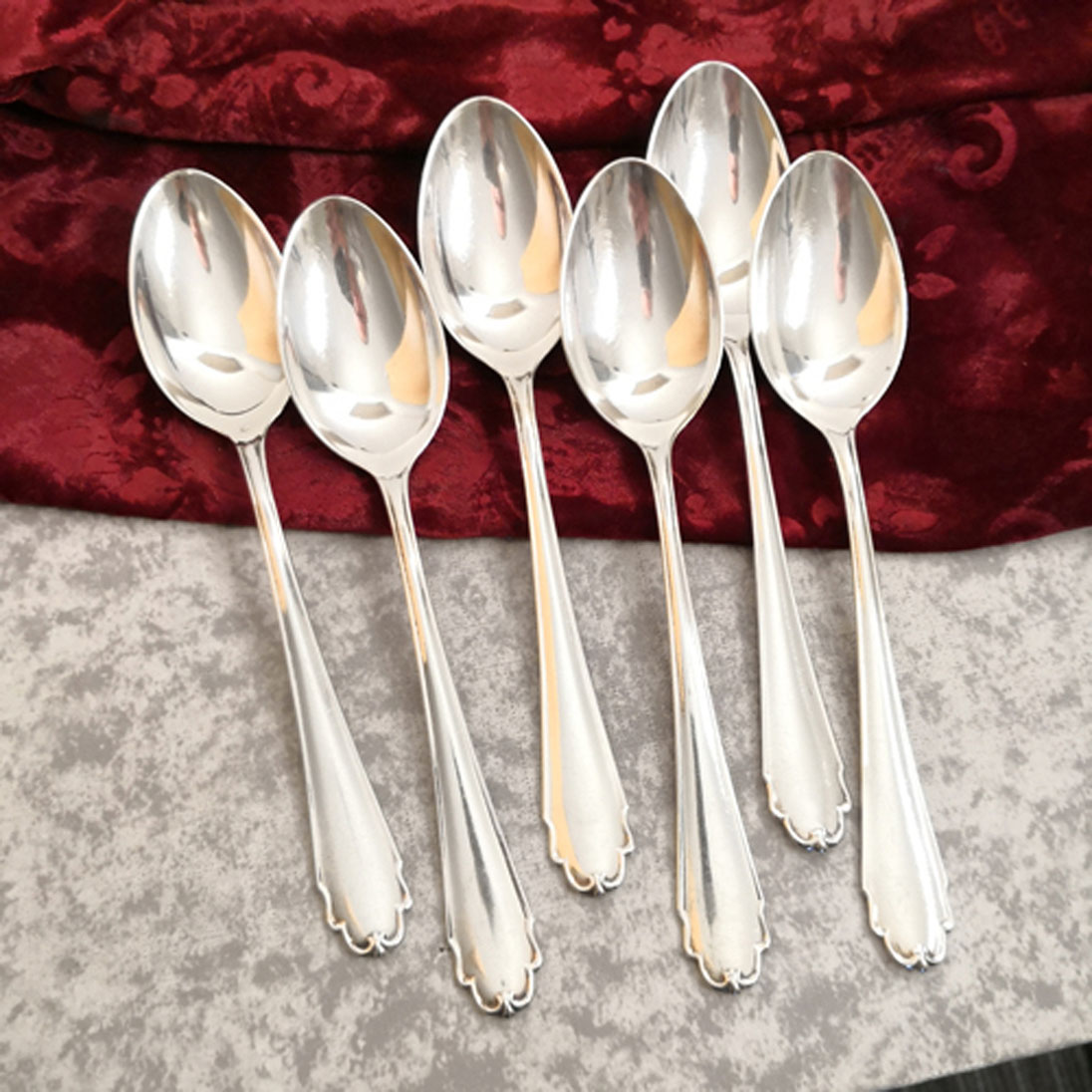 Bruckmann 690 Lieselotte 6 Tafellöffel 21,3cm 90 versilbert