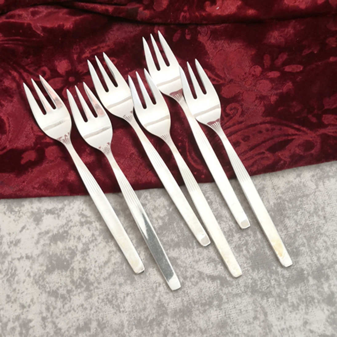 Bruckmann 768 Exelsior 6 Kuchengabeln 90 versilbert