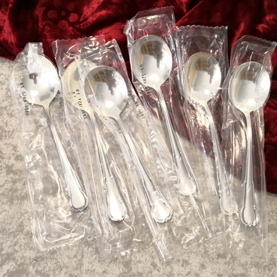 WMF 3200 Barock 6 Tassenlöffel 16,6cm 90 versilbert neu