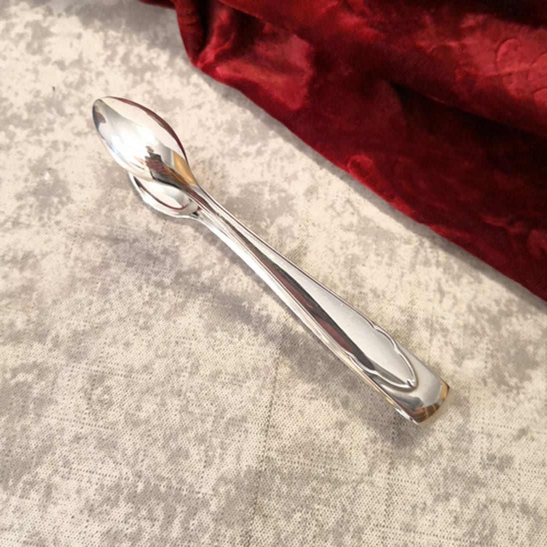 Bruckmann 610 Chippendale Zuckerzange 90 versilbert