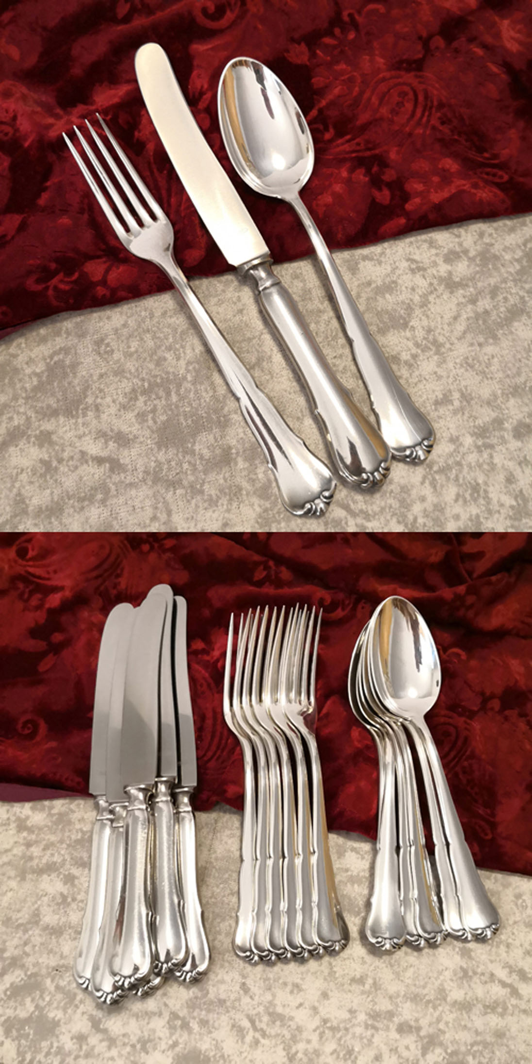 BSF 99 Ingrid Tafelbesteck 6 Personen 90 versilbert