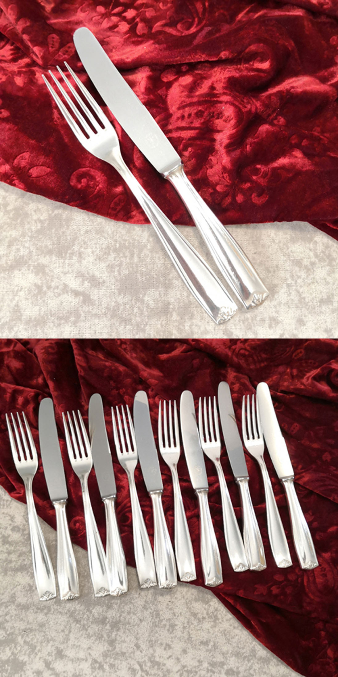 Pott 779 Dessertbesteck 6 Personen 90 versilbert