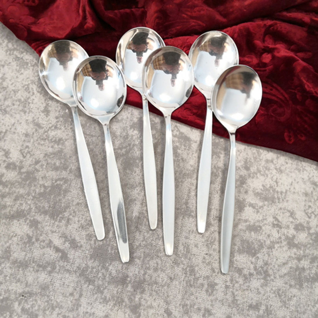 WMF Stockholm 6 Tassenlöffel 16,5cm 90 versilbert
