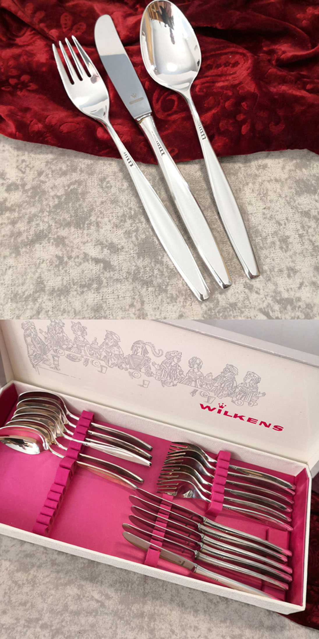 Wilkens Collier Tafelbesteck 6 Personen 90 versilbert