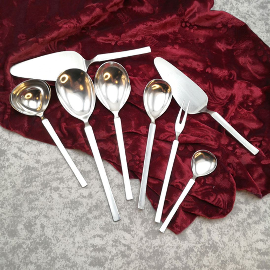 WMF New York Vorlegebesteck 8 teilig 90 versilbert