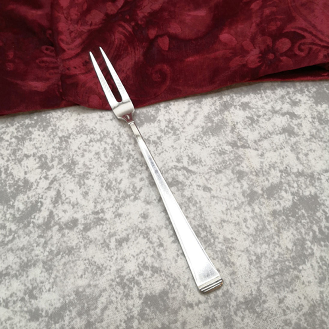OKA 131 Art Deco Fleischgabel 90 versilbert