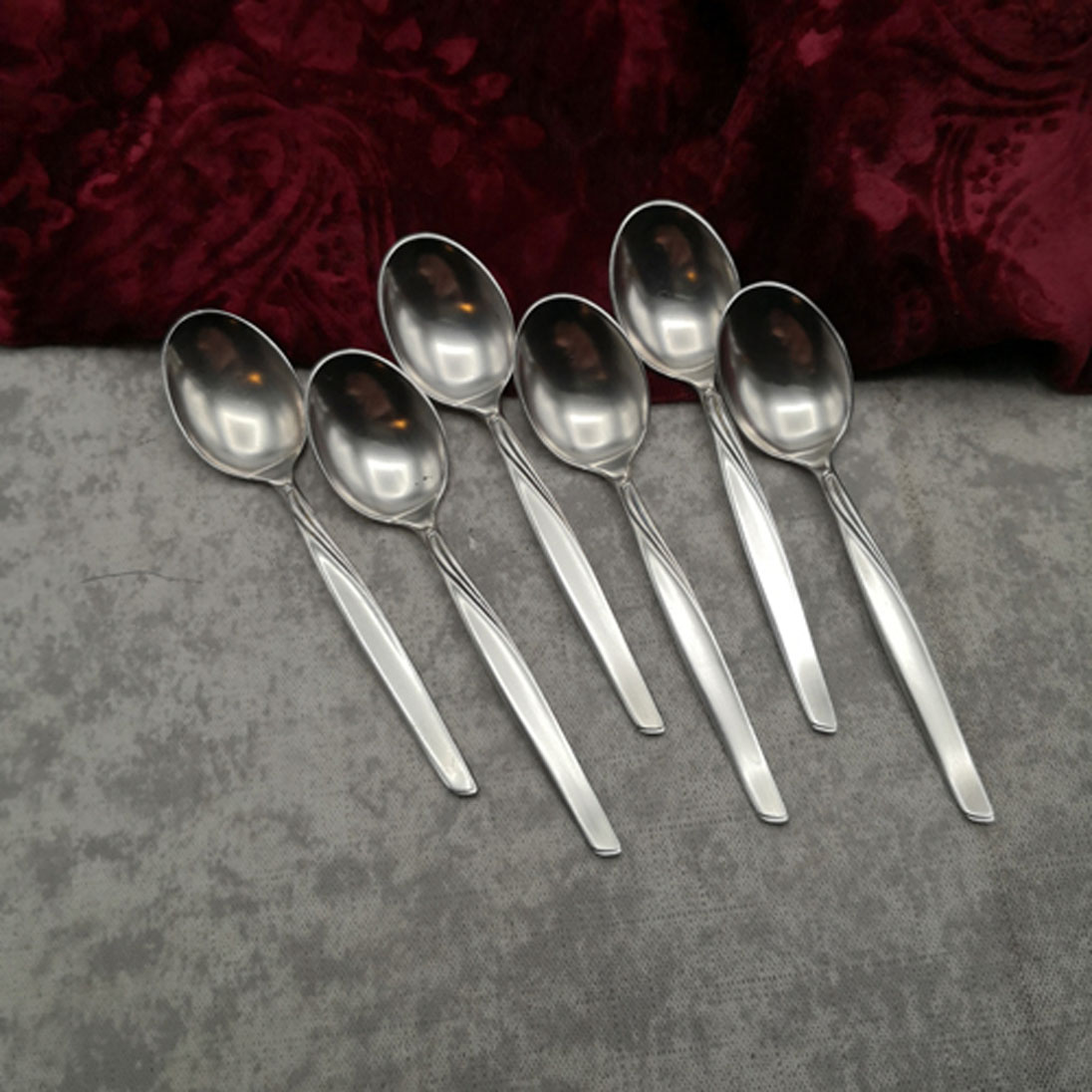 BSF 107 Jasmin 6 Mokkalöffel 10,3cm 90 versilbert