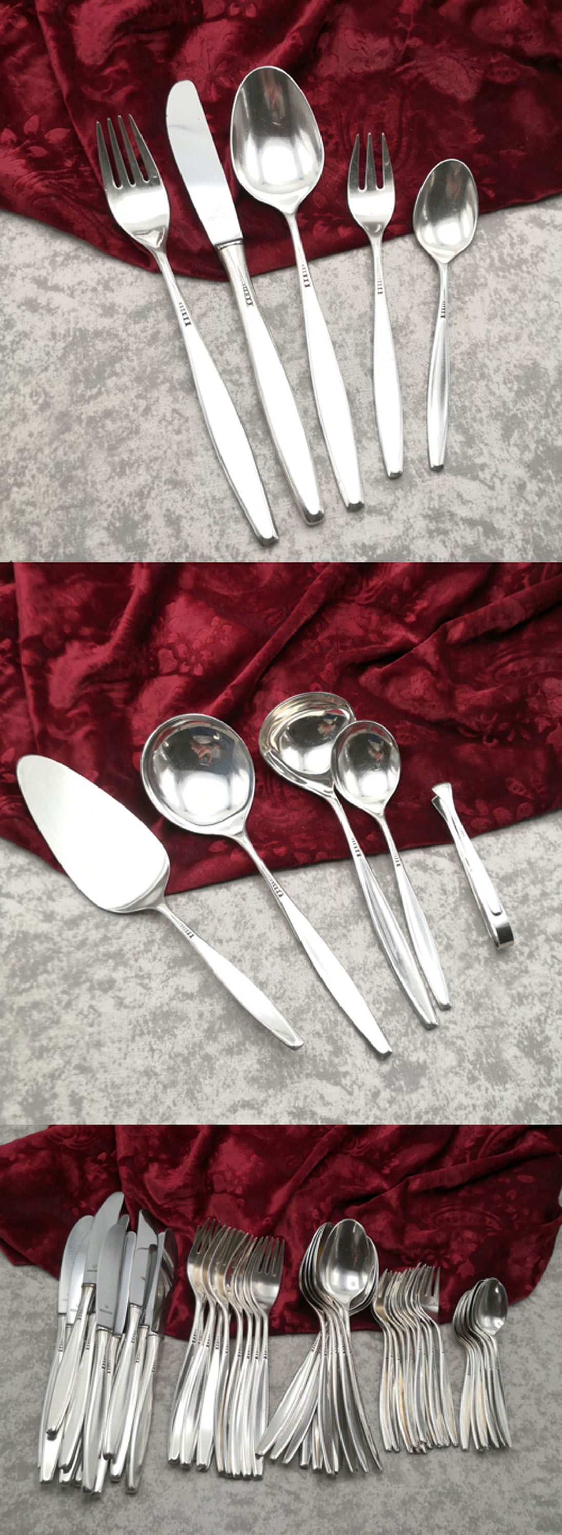 Wilkens Collier Silberbesteck 12 Personen 90 versilbert