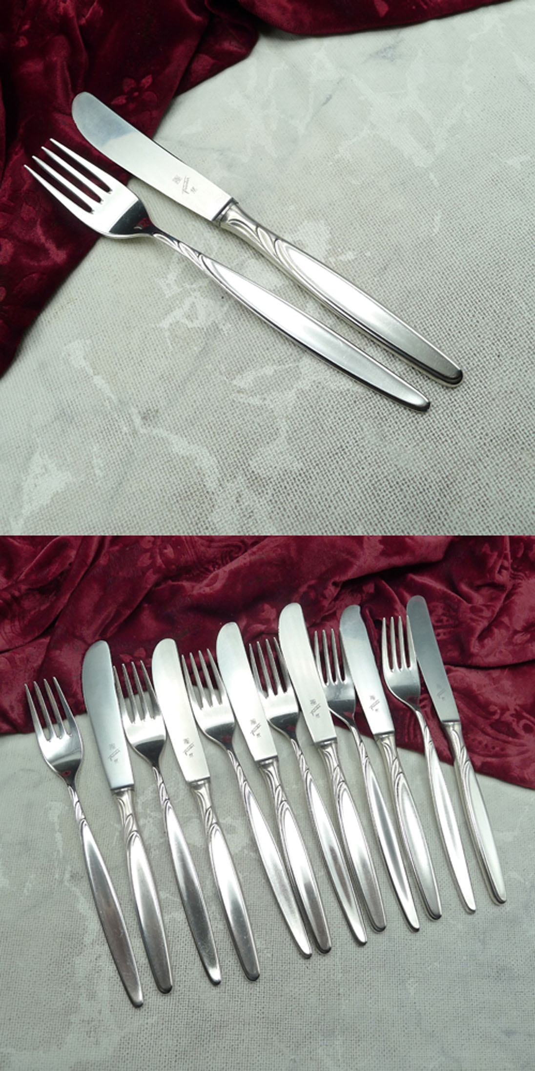 WMF Rom Dessertbesteck 6 Personen 90 versilbert