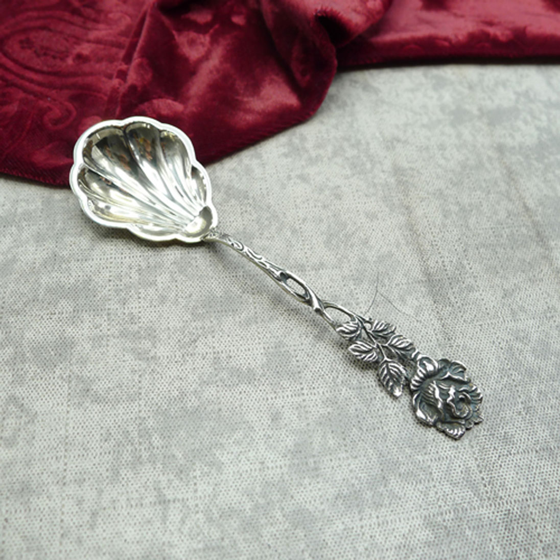 Hildesheimer Rose Zuckerlöffel 800 Silber