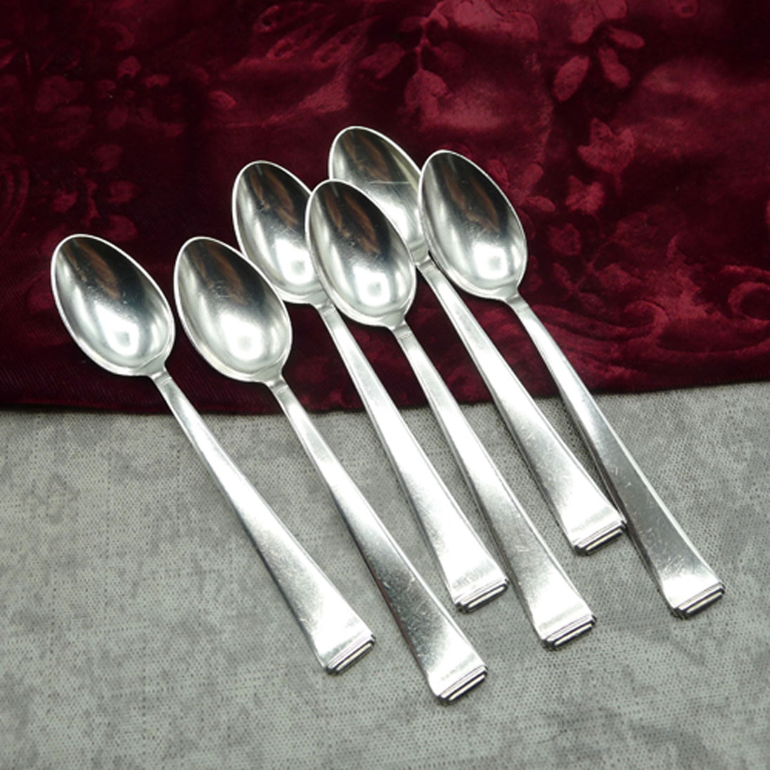 OKA 131 / Bader Art Deco 6 Mokkalöffel 10,8cm 90 versilbert
