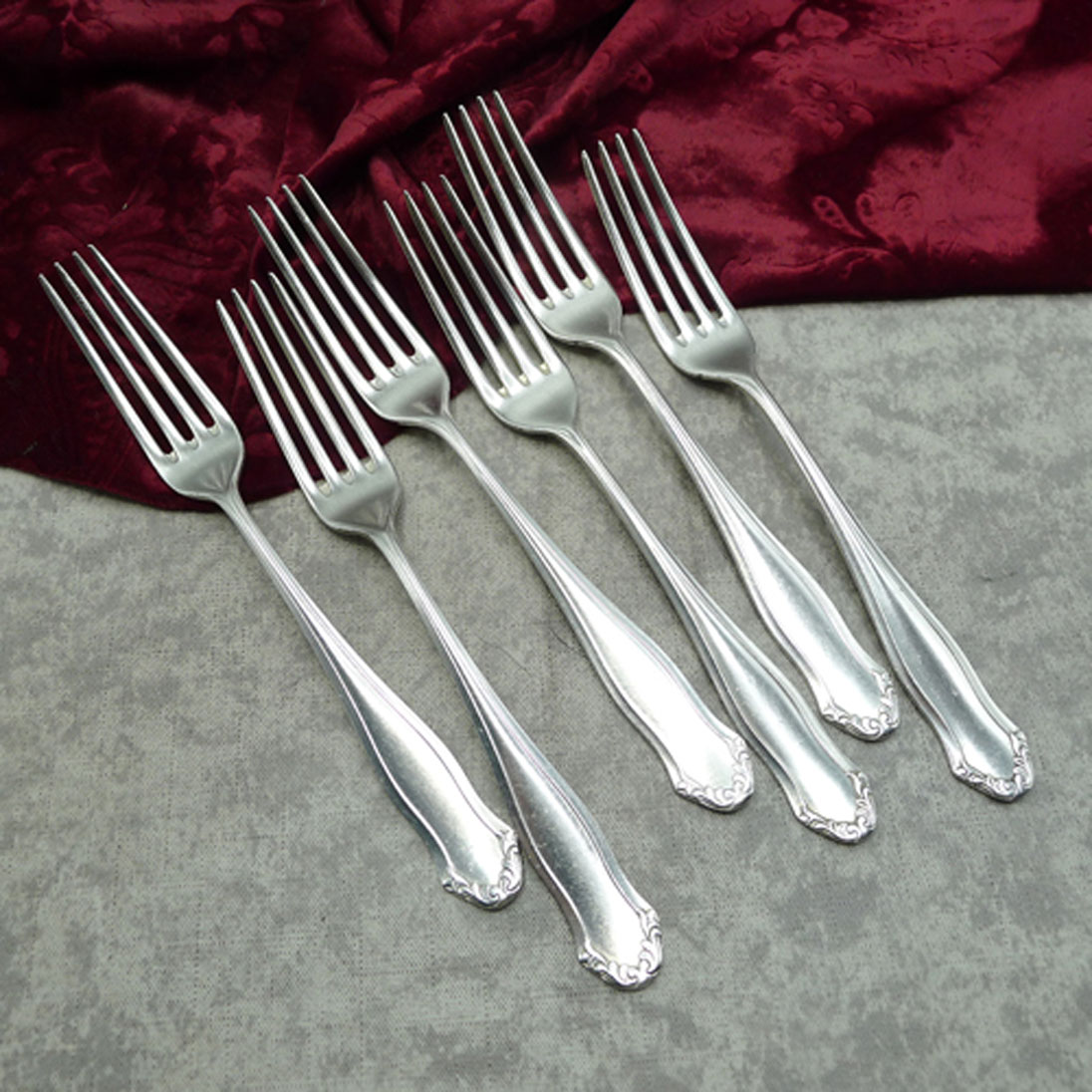 WMF 1700 6 Dessertgabeln 90 versilbert