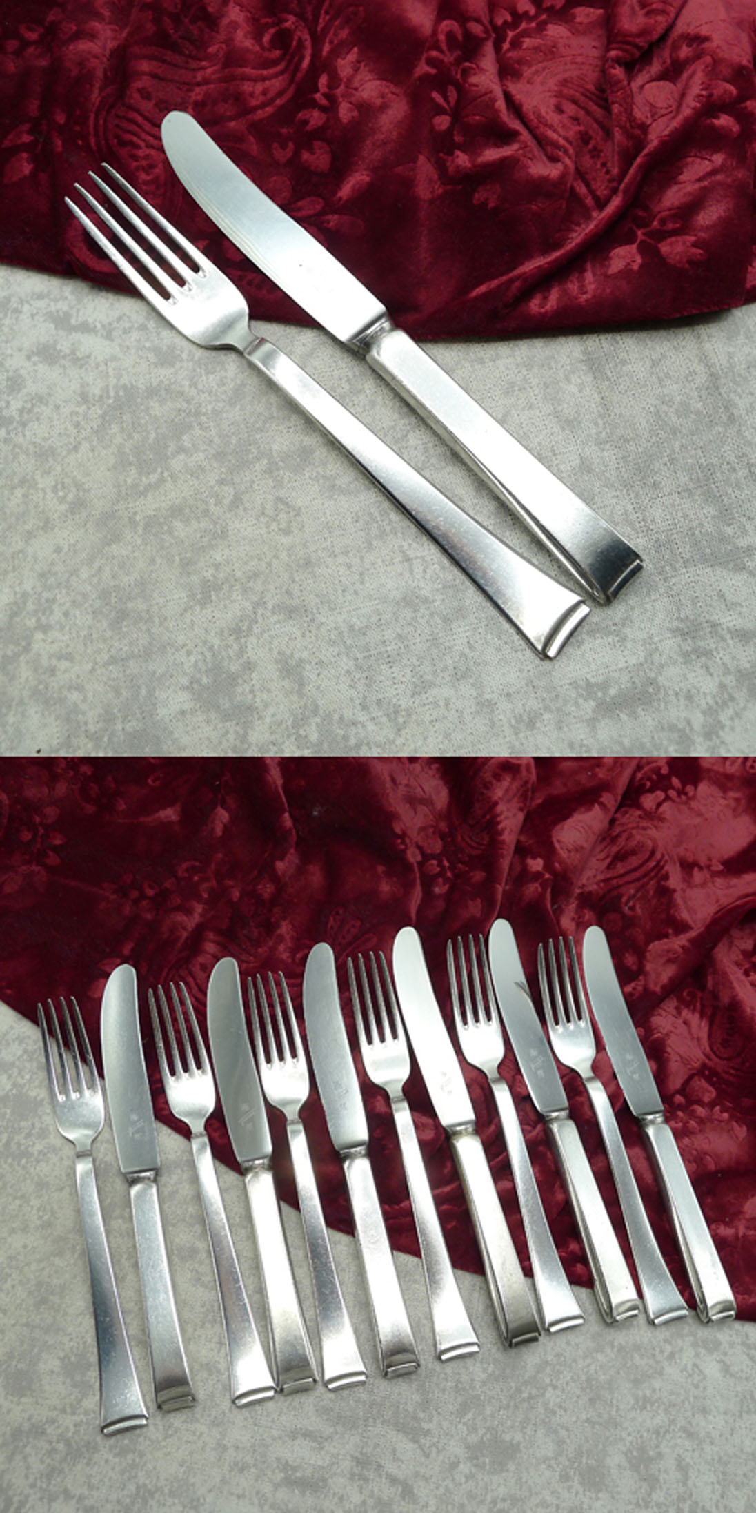 WMF 2500 Art Deco Dessertbesteck 6 Personen 90 versilbert