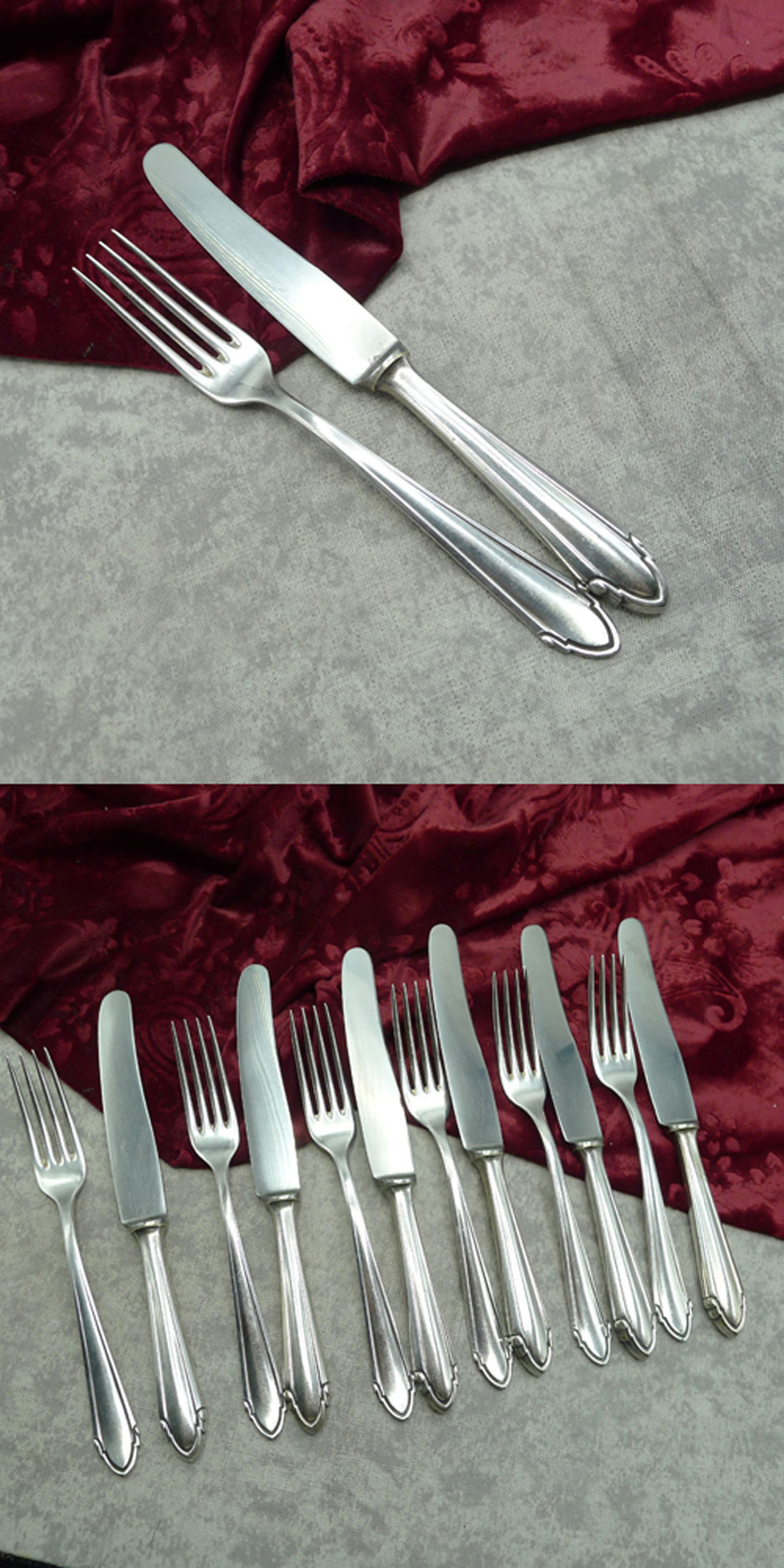 OKA 135 Dessertbesteck 6 Personen 90 versilbert