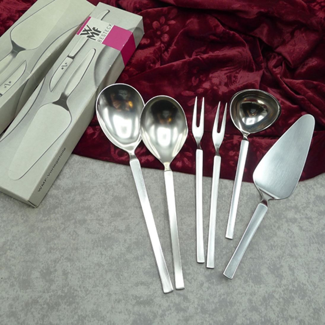 WMF New York Vorlegebesteck 6 teilig 90 versilbert