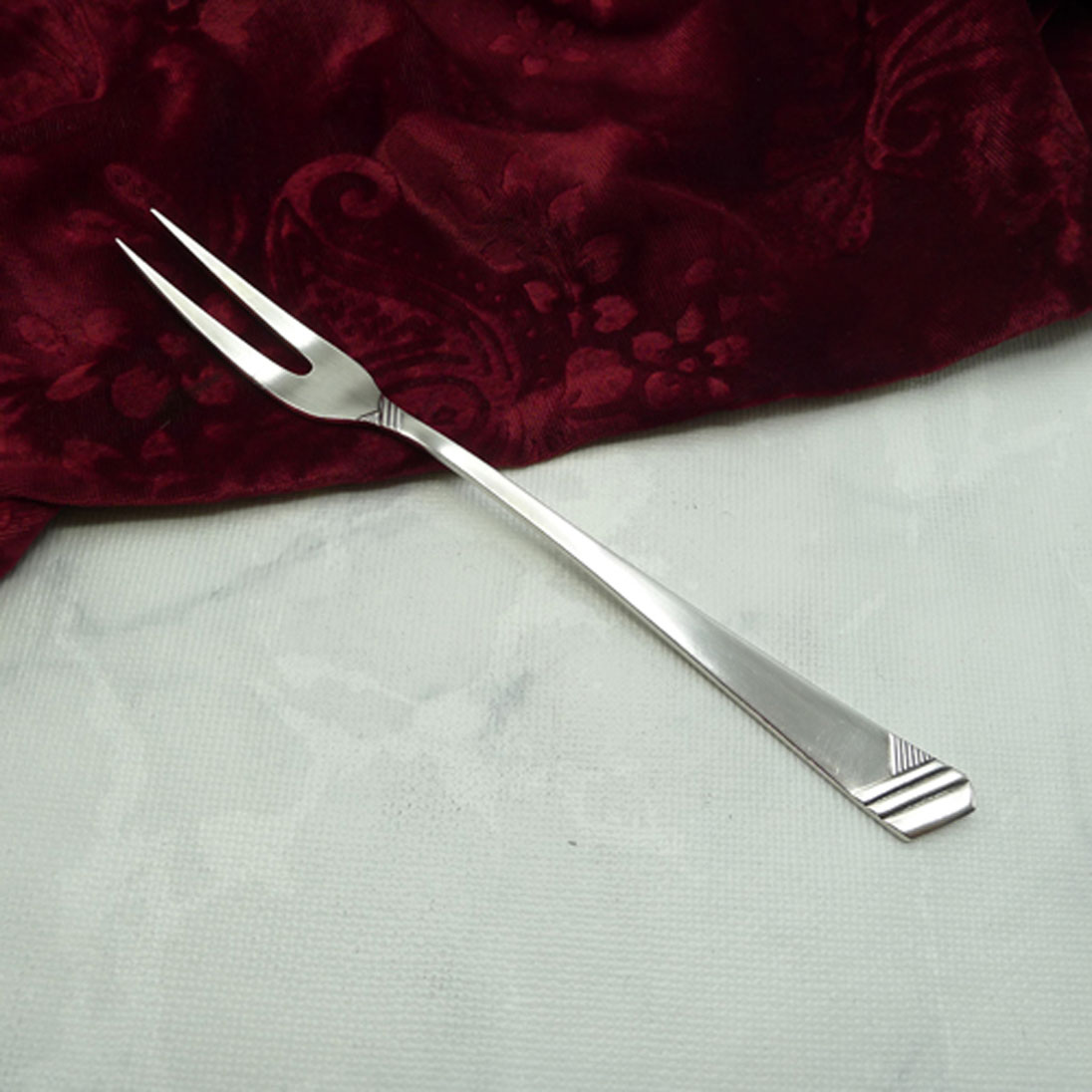 OKA 129 Art Deco Fleischgabel 90 versilbert