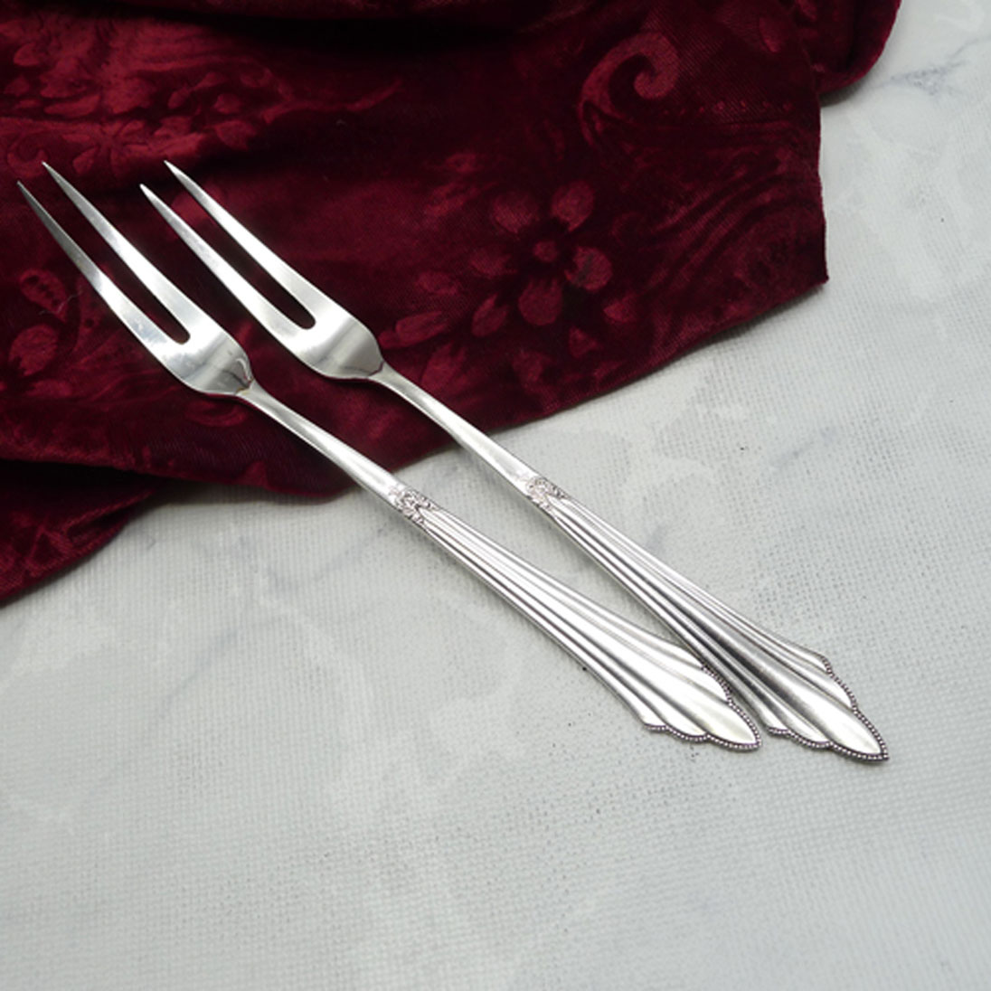 WMF 900 Fächer 2 Fleischgabeln Schwalbe versilbert
