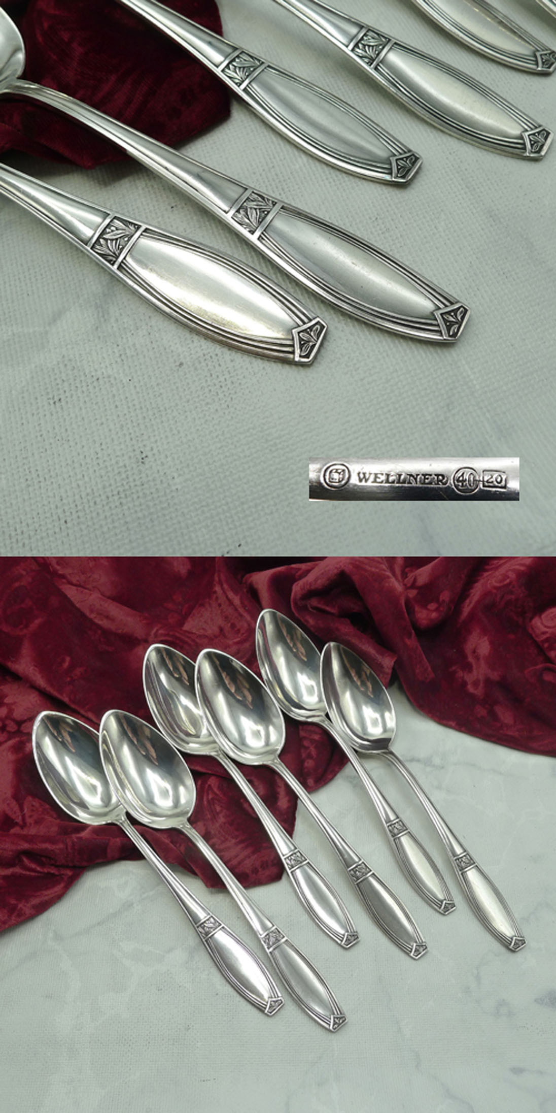 Wellner 102 6 Tafellöffel versilbert