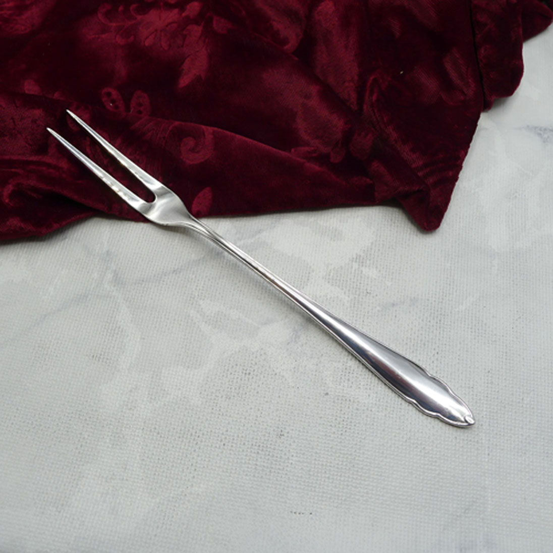 Bruckmann 610 Chippendale Fleischgabel 90 versilbert