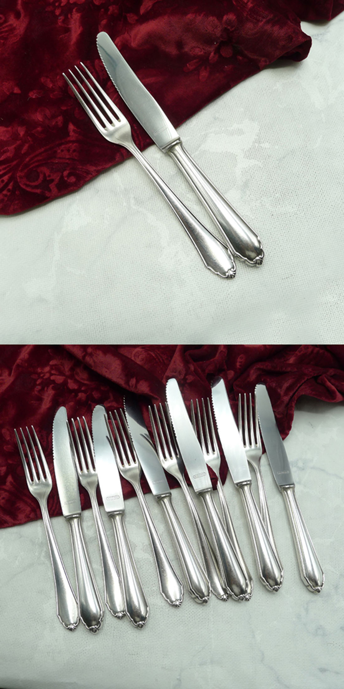 BSF 96 Dessertbesteck 6 Personen 90 versilbert