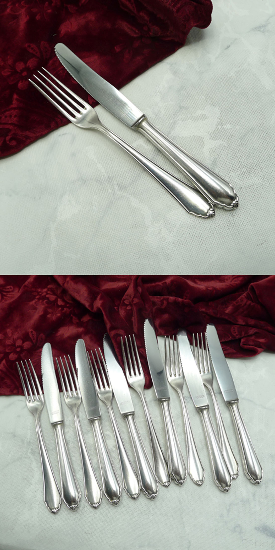 BSF 96 Dessertbesteck 6 Personen 90 versilbert