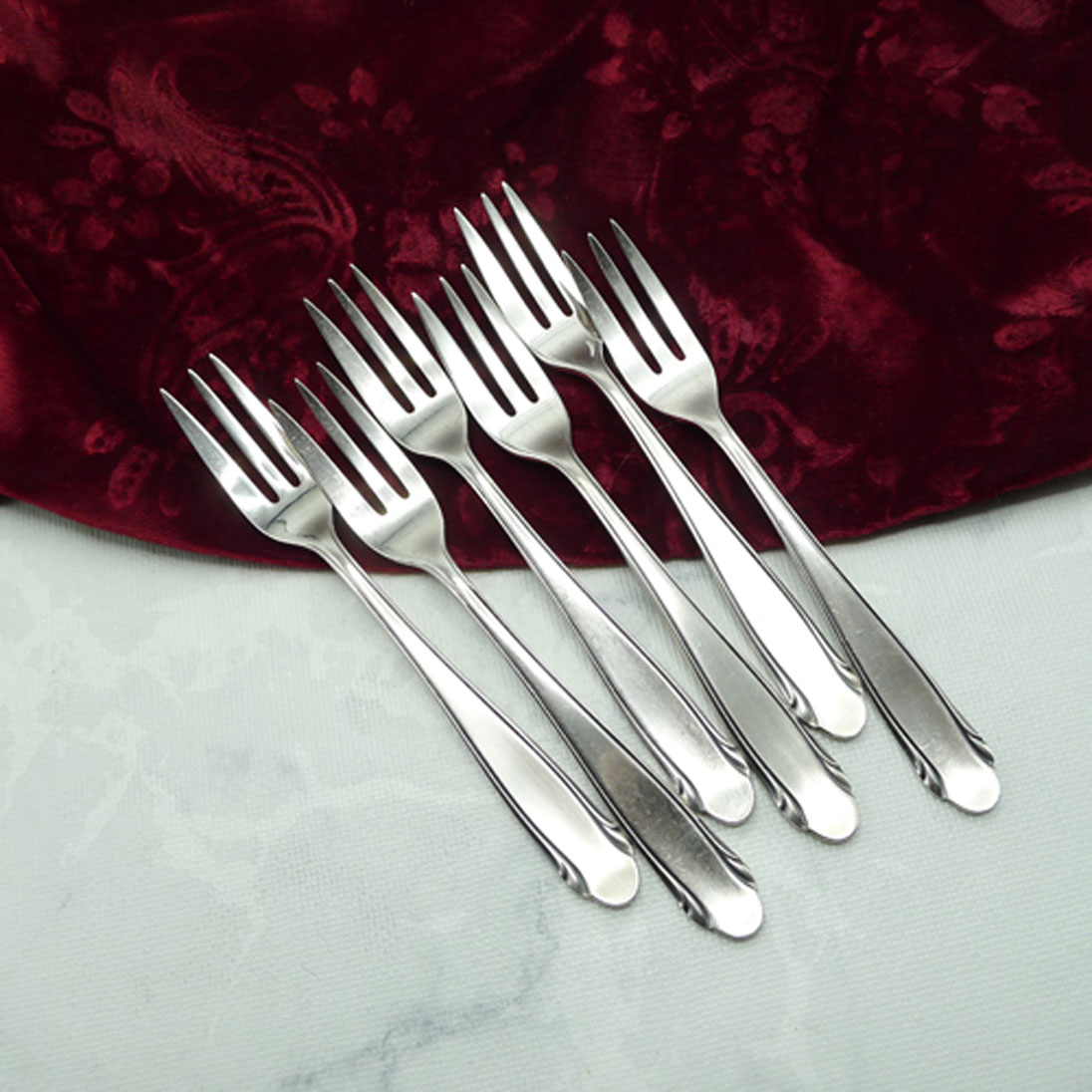 WMF 3300 6 Kuchengabeln 90 versilbert