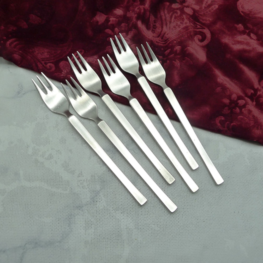 WMF New York 6 Kuchengabeln 90 versilbert