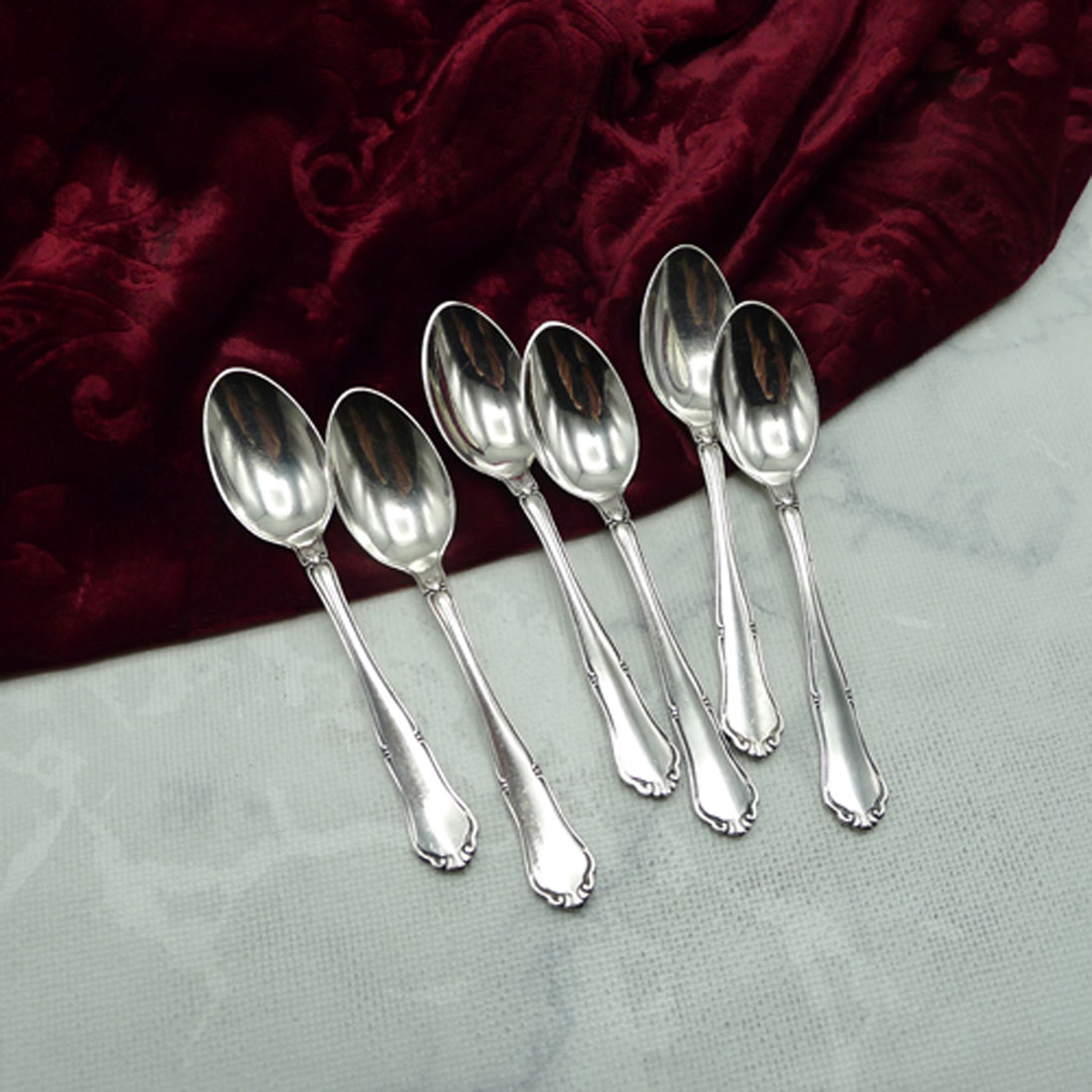 Bruckmann 640 6 Mokkalöffel 11cm 90 versilbert