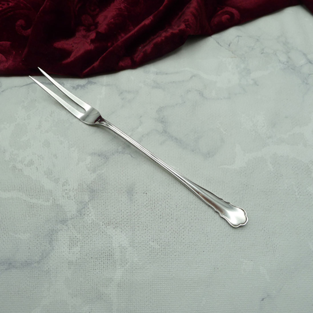 Wilkens Chippendale Fleischgabel 90 versilbert