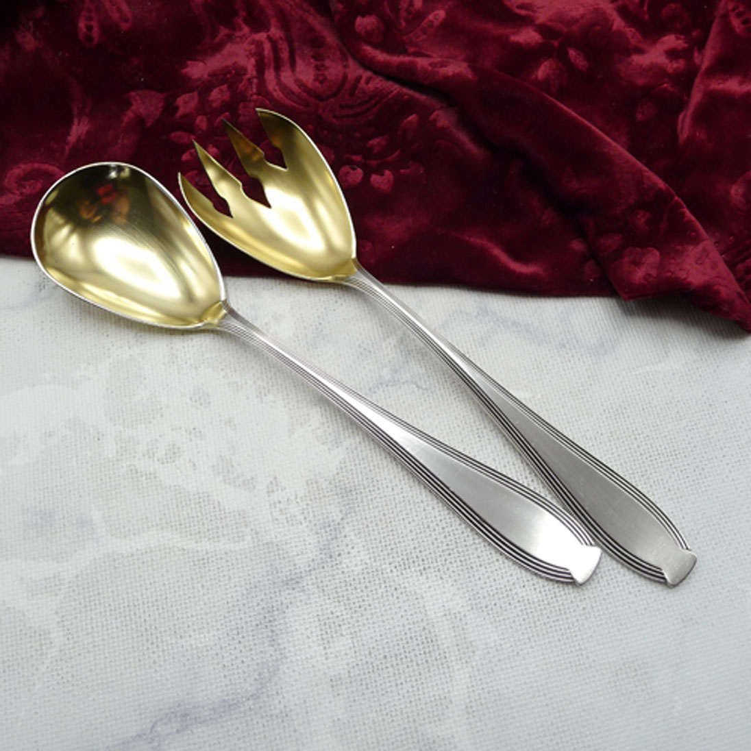 WMF 82/300 Jugendstil Salatbesteck versilbert