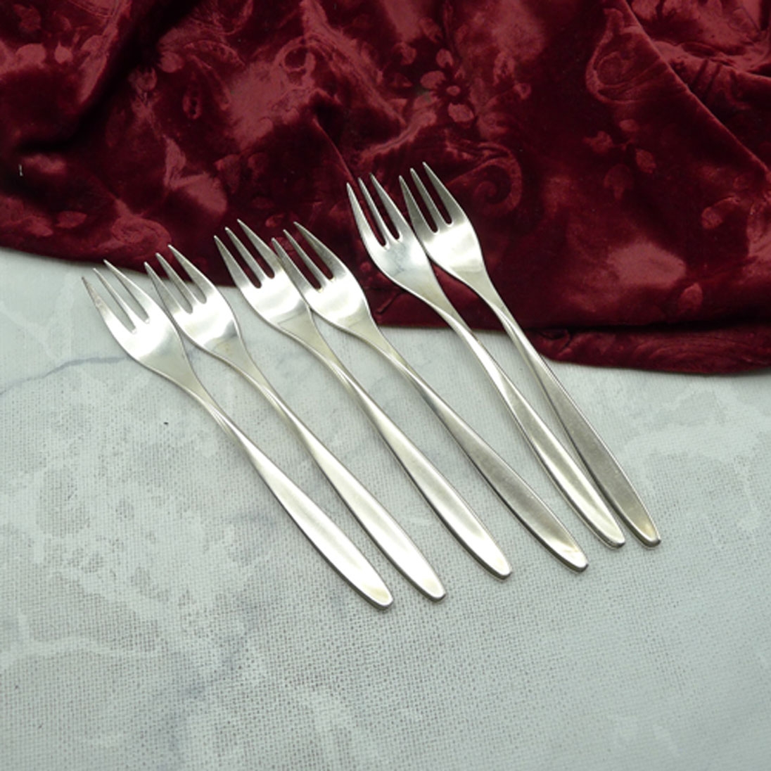 WMF Hamburg 6 Kuchengabeln 90 versilbert