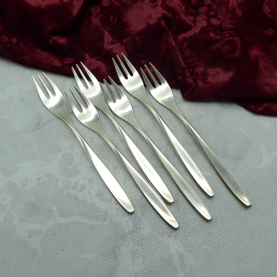 WMF Hamburg 6 Kuchengabeln 90 versilbert