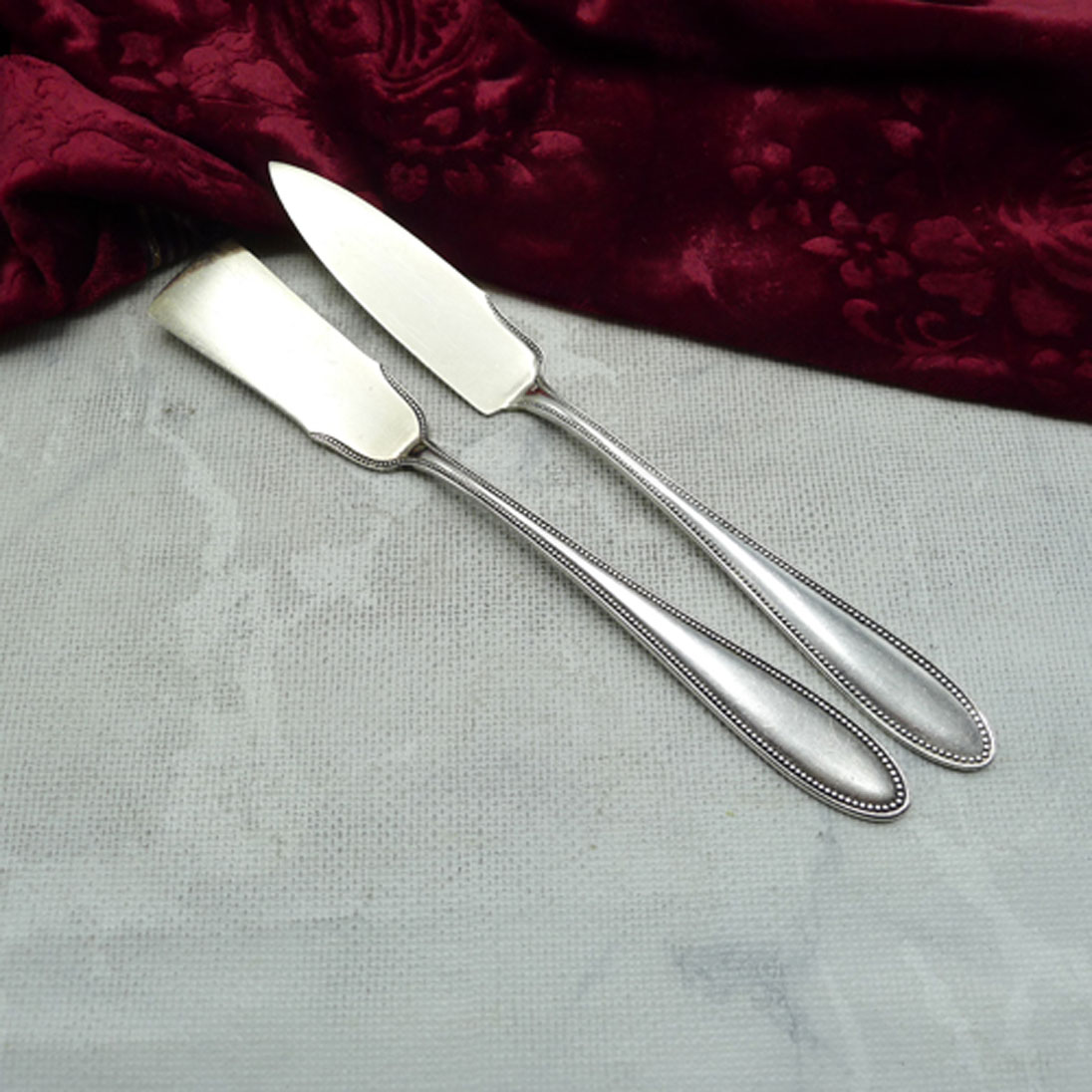 WMF 500 Perlrand Butter und Käsemesser versilbert