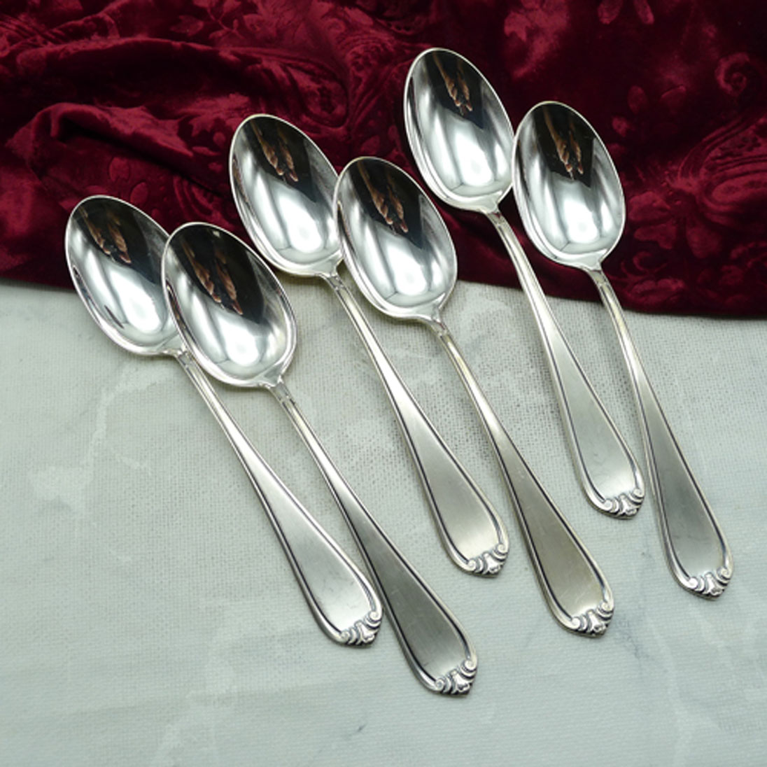 Wellner 560 Lavinia 6 Dessertlöffel 18,3cm 90 versilbert