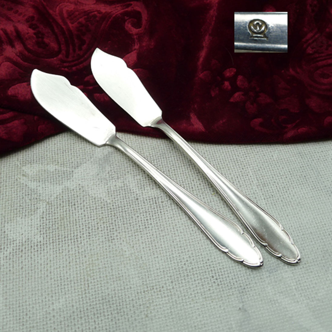 Butter und Käsemesser Set versilbert