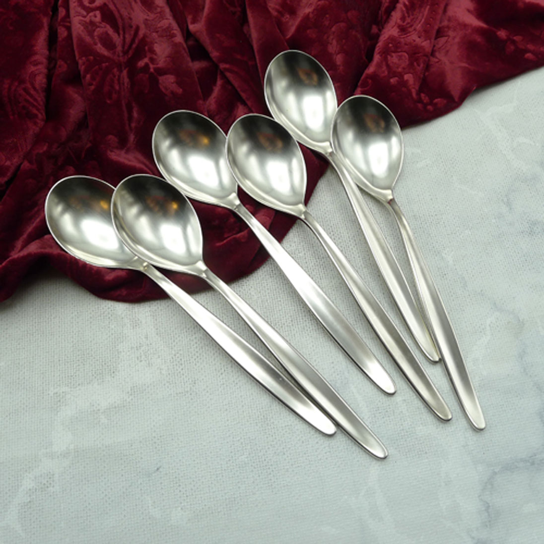 WMF Stockholm 6 Dessertlöffel 18,5cm 90 versilbert